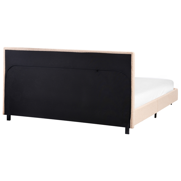 Beliani - ALBI - Tweepersoonsbed - Beige - 160 x 200 cm - Bouclé
