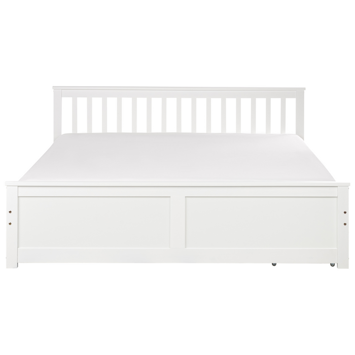 Beliani - OLENDON - Bed met 2 lades - Wit - 180 x 200 cm - Dennenhout