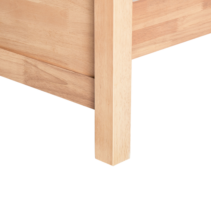 Beliani-CHAMPAGNAT-Tweepersoonsbed-Lichtbruin-180 x 200 cm-Rubberhout