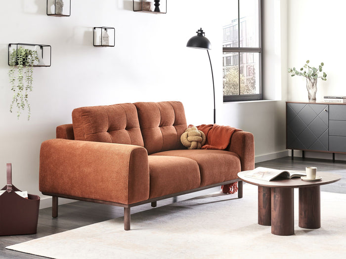 Beliani - LAURILA - Tweezitsbank - Goudbruin - Stof