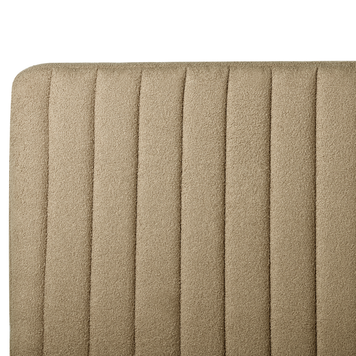 Beliani - LUNAN - Tweepersoonsbed - Taupe - 160 x 200 cm - Bouclé