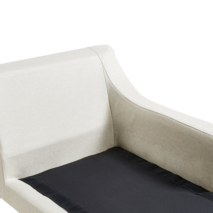 Beliani - EWRON - Chaise longue - Lichtbeige - Linkszijdig - Stof