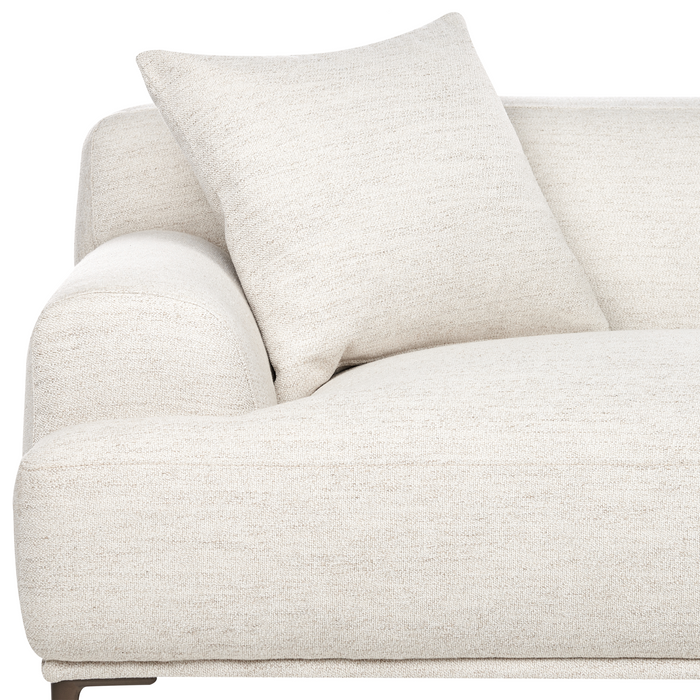 Beliani - MATILA - Driezitsbank - Lichtbeige - Stof