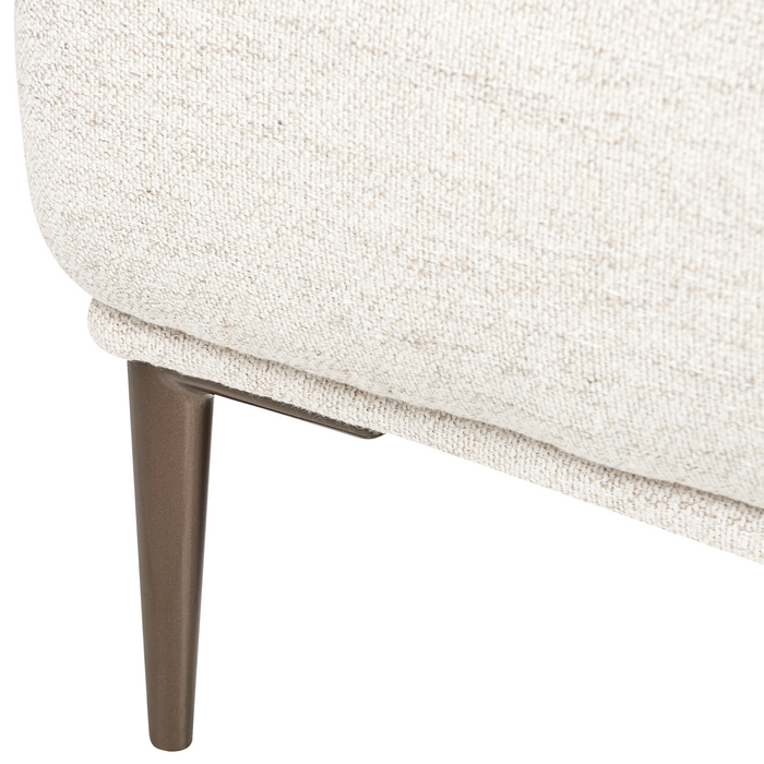 Beliani - MATILA - Driezitsbank - Lichtbeige - Stof