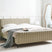 Beliani - LUNAN - Tweepersoonsbed - Beige - 160 x 200 cm - Bouclé