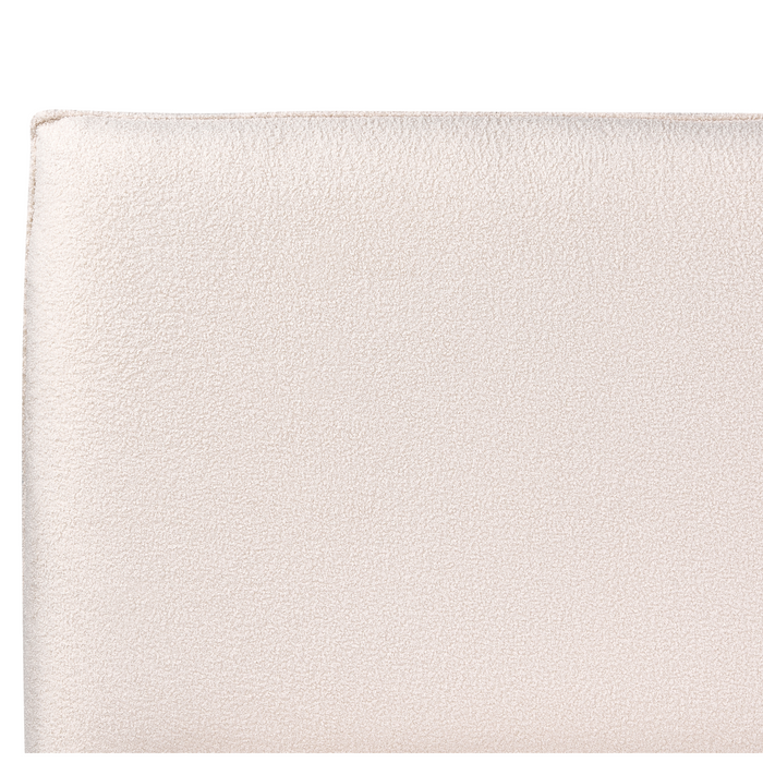 Beliani - LAVAUR - Tweepersoonsbed - Off-white - 160 x 200 cm - Bouclé