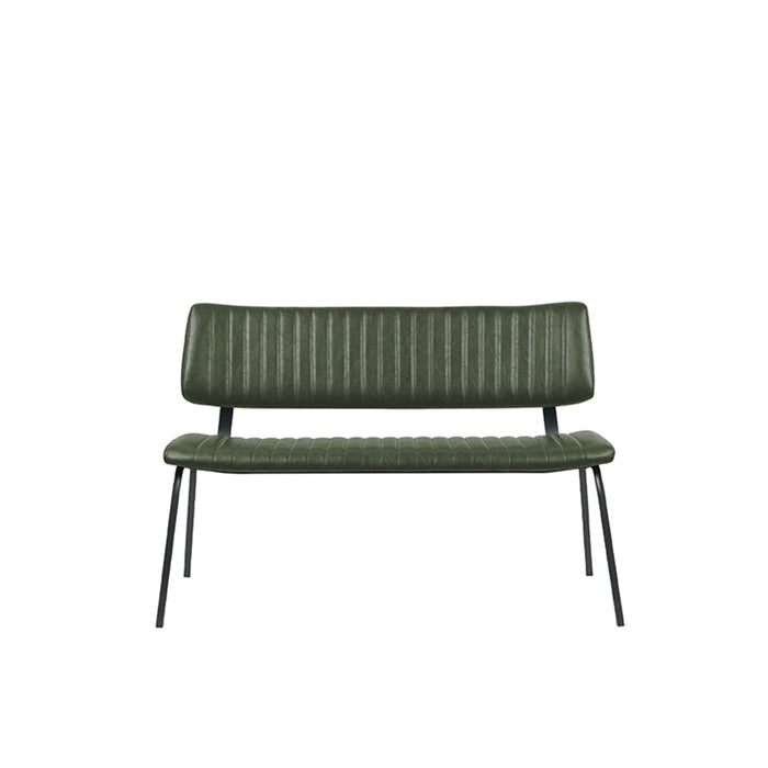 LABEL51 - Eetkamerbank Gusto - Hunter PU - Zwart Metaal