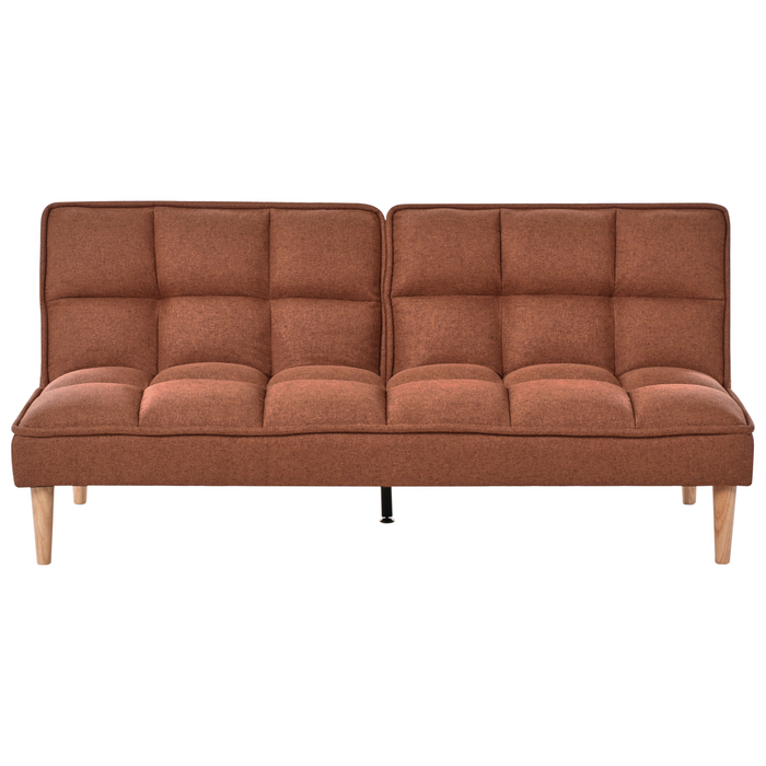 Beliani - SILJAN - Slaapbank 3-zits - Goudbruin - Polyester