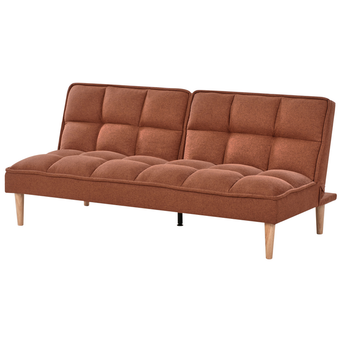 Beliani - SILJAN - Slaapbank 3-zits - Goudbruin - Polyester