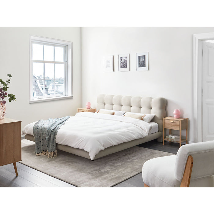 Beliani-SOULISSE-Tweepersoonsbed-Beige-180 x 200 cm-Polyester