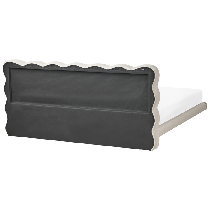 Beliani-SOULISSE-Tweepersoonsbed-Beige-180 x 200 cm-Polyester