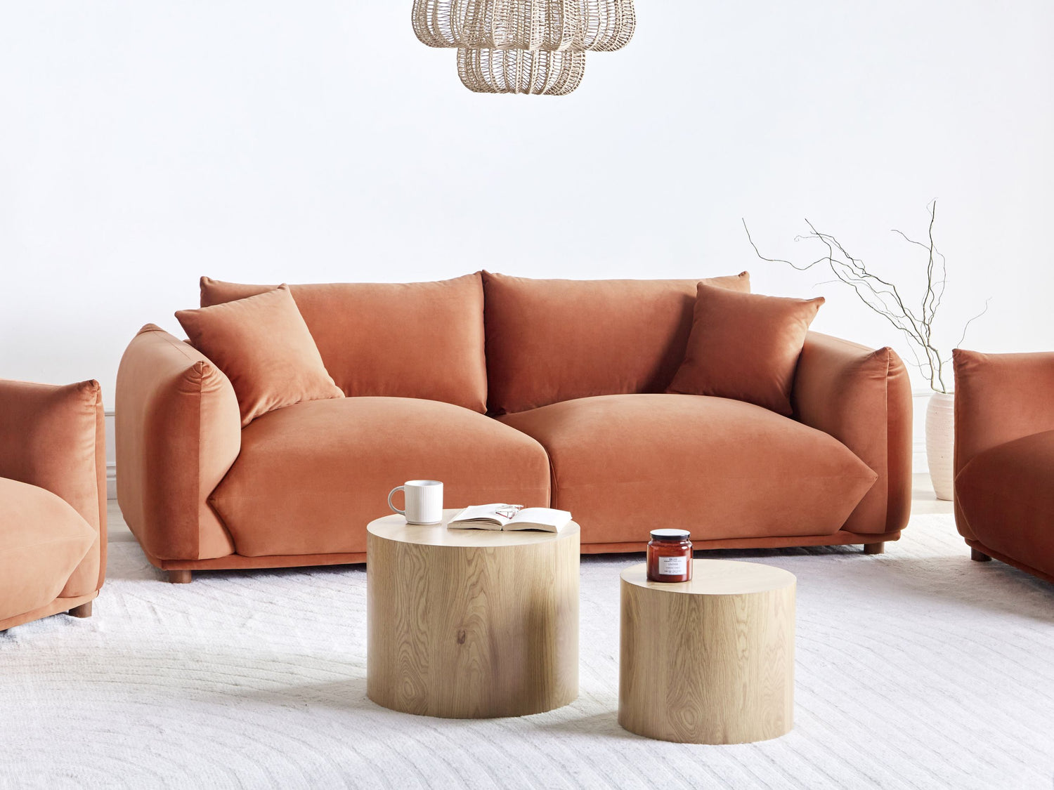 Beliani - LUVOS - Driezitsbank - Goudbruin - Fluweel