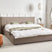 Beliani - LESTRE - Tweepersoonsbed - Taupe - 180 x 200 cm - Linnen