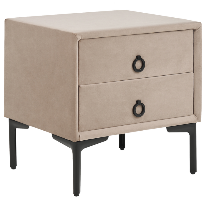 Beliani - SEZANNE - Slaapkamerset - Taupe - 180 x 200 cm - Fluweel