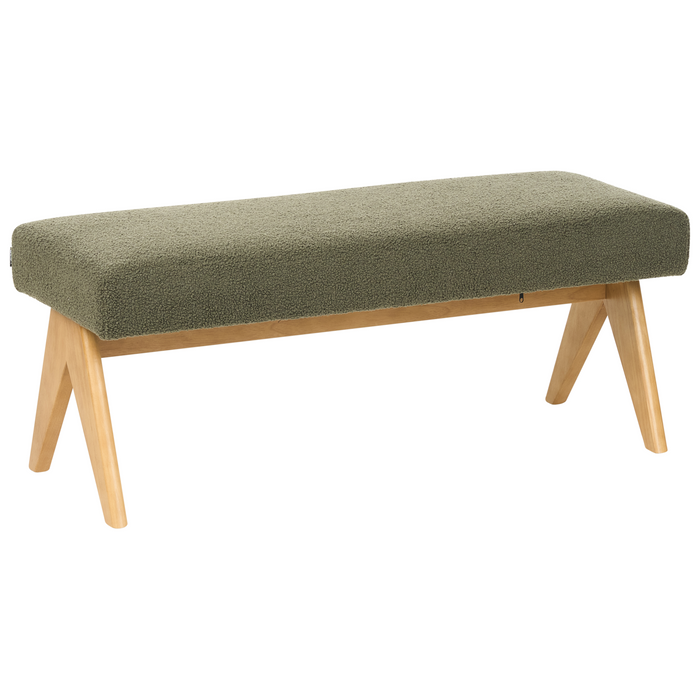 Beliani - TAMRE - Bankenset - Groen|Lichtbruin - Bouclé