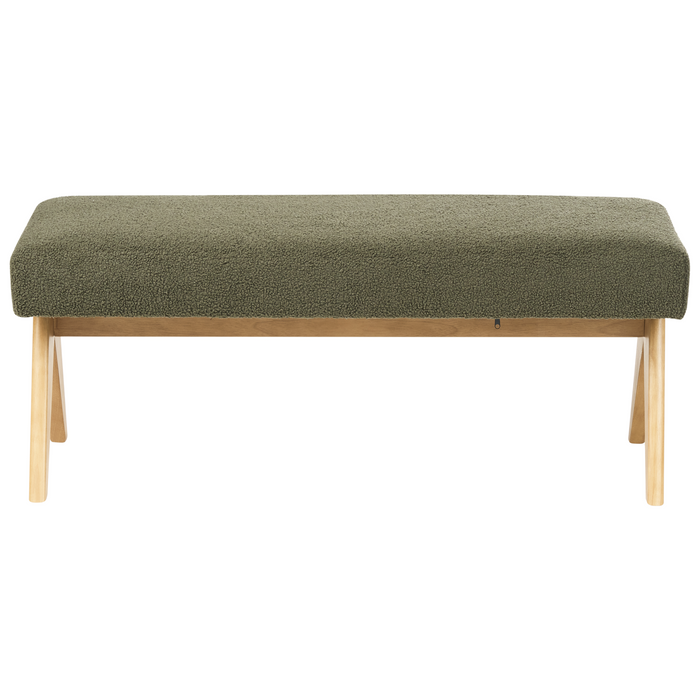 Beliani - TAMRE - Bankenset - Groen|Lichtbruin - Bouclé