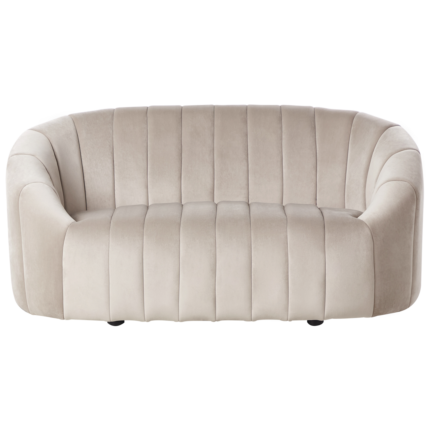 Beliani - MALUNG - Tweezitsbank - Beige - Fluweel