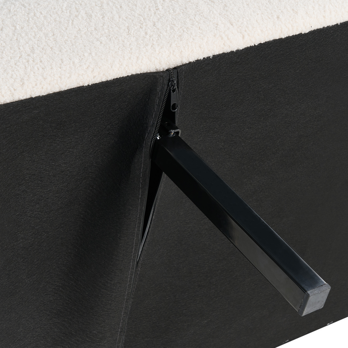 Beliani - INGARO - Slaapbank - Wit - Bouclé