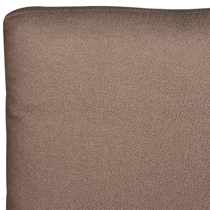 Beliani - MELLE - Tweepersoonsbed - Bruin - 160 x 200 cm - Bouclé