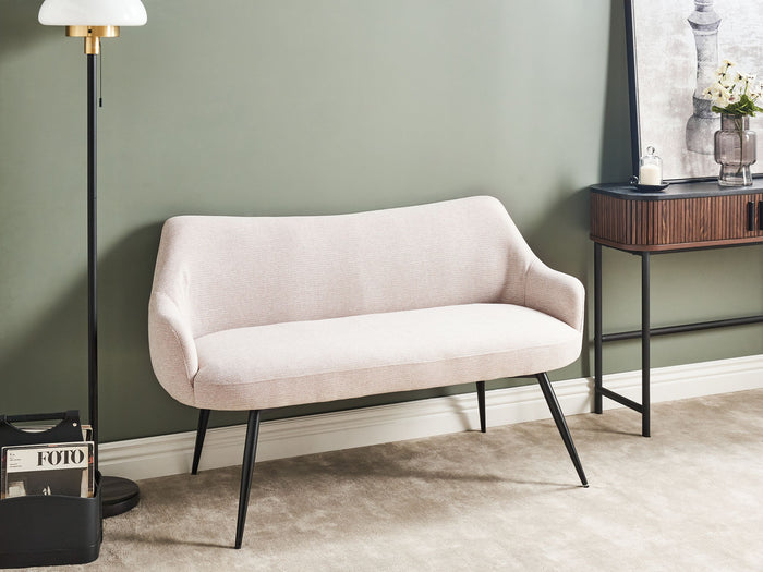 Beliani - ARENDAL - Eetkamerbank - Beige - Polyester