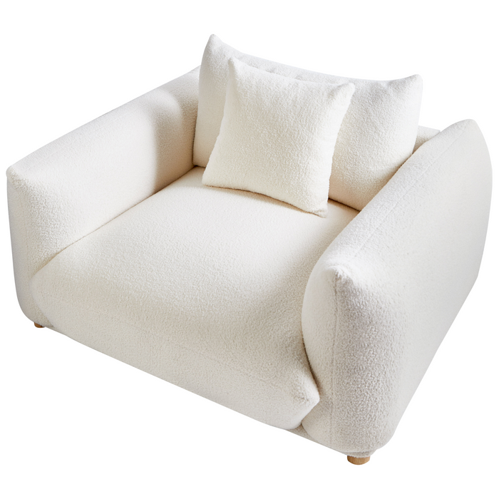 Beliani - LUVOS - Banken set - Gebroken wit - Bouclé