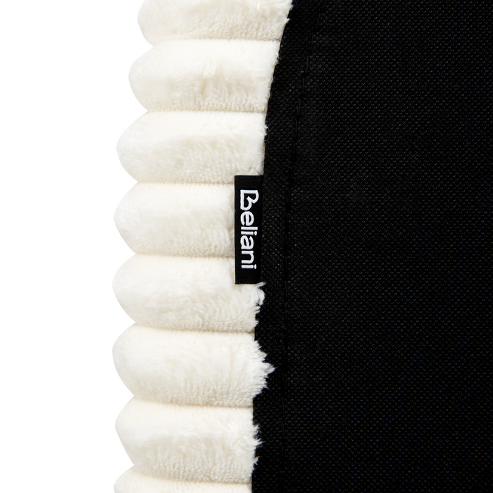 Beliani-FLAYAT -Tweepersoonsbed-Gebroken wit-180 x 200 cm-Corduroy