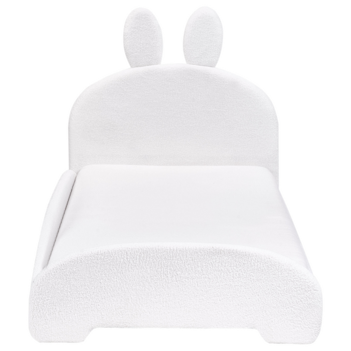 Beliani - PERROS - Kinderbed - Gebroken wit - 90 x 200 cm - Bouclé