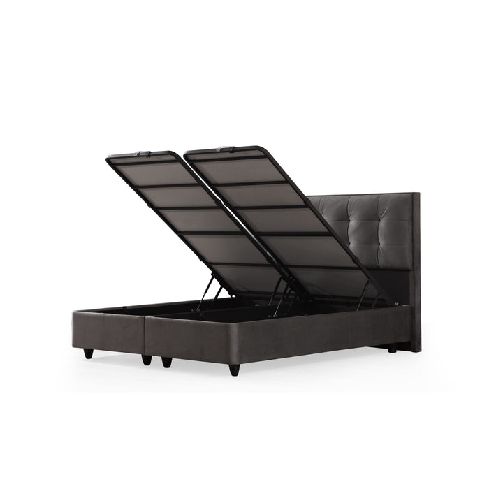 SKYBEDD ® Modebedd Boxspring met Opbergruimte en Matras