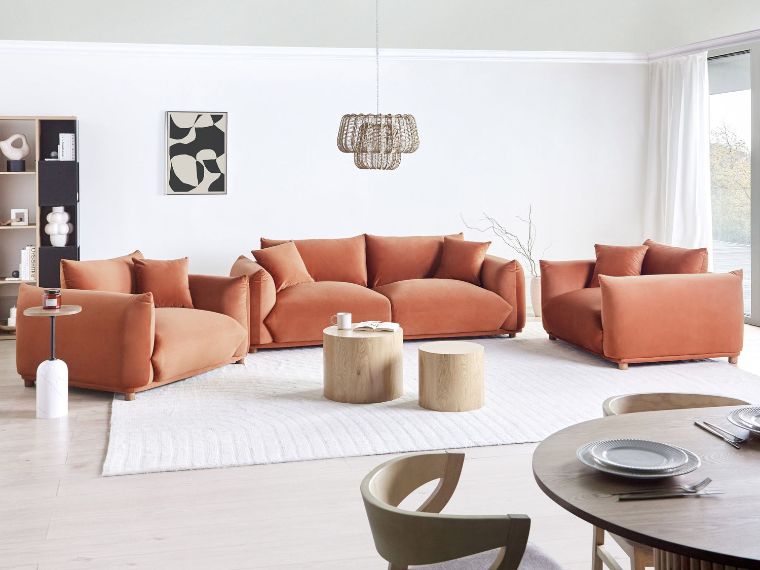 Beliani - LUVOS - Banken set - Goudbruin - Fluweel