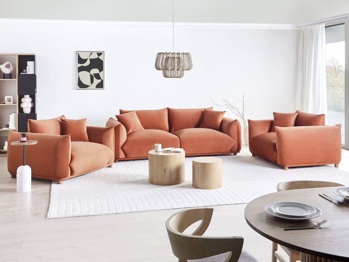 Beliani - LUVOS - Banken set - Goudbruin - Fluweel