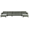 Beliani - ALNES - Modulaire bank - Donkergroen - 6-zits - Stof