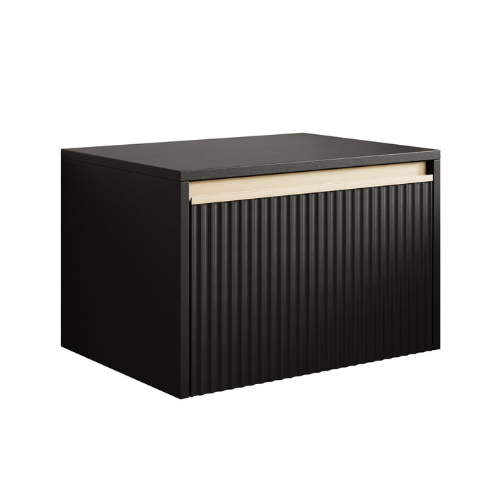 Meubella - Nachtkastje Remy - Zwart - 54 cm