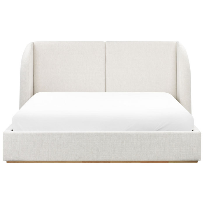 Beliani - MONESTIER - Tweepersoonsbed - Wit - 180 x 200 cm - Polyester