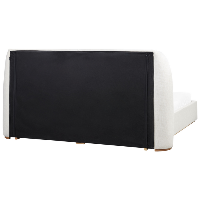 Beliani - MONESTIER - Tweepersoonsbed - Wit - 180 x 200 cm - Polyester