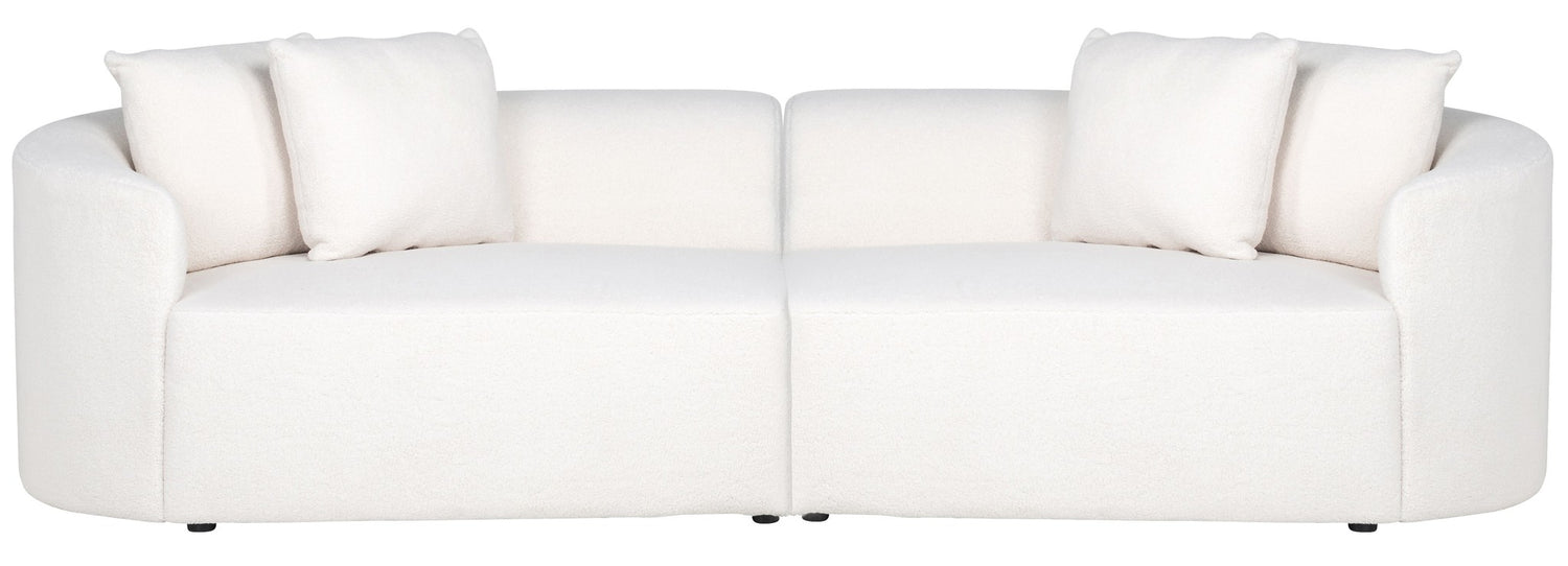 Richmond Interiors Grayson 4-Zits Bank Wit Furry