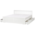 Beliani - OLENDON - Bed met 4 lades - Wit - 180 x 200 cm - Dennenhout