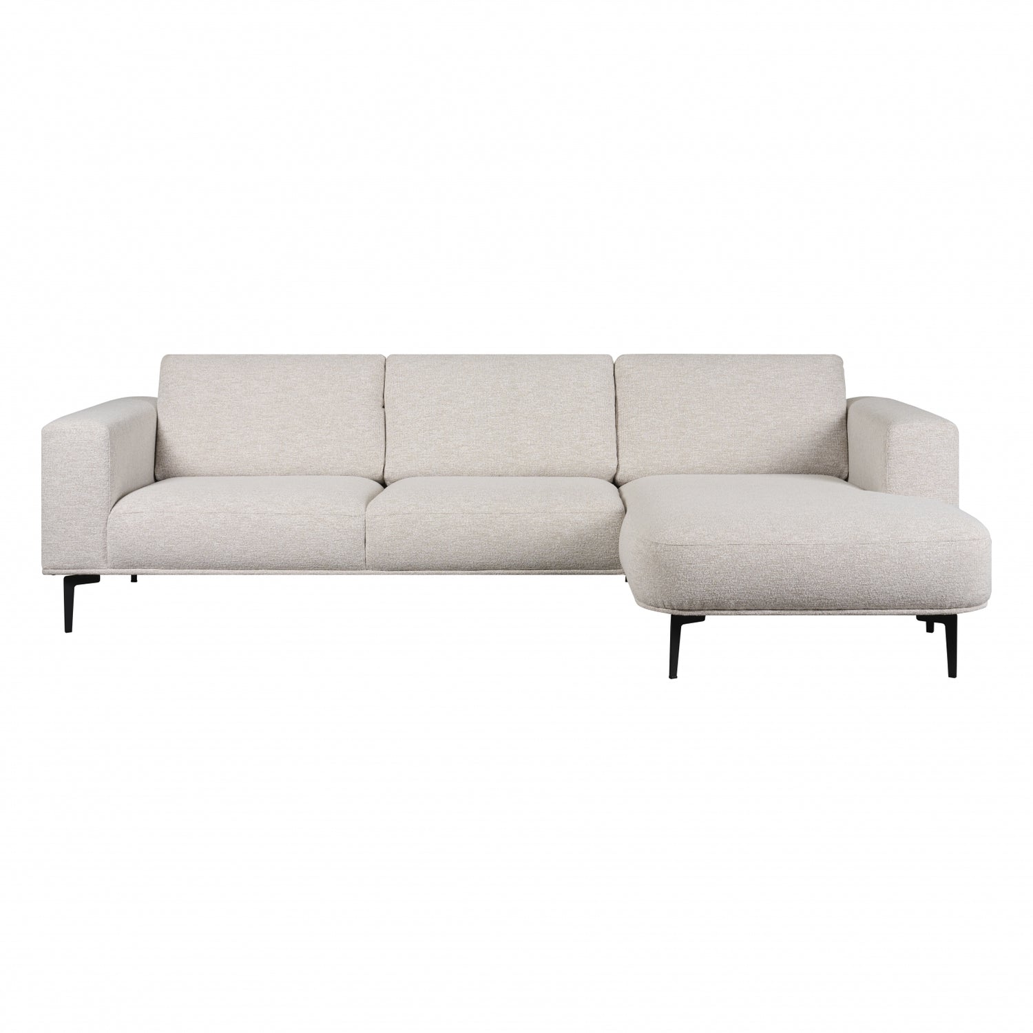 Hoekbank Fame - Beige - Textiel - 289x85x159cm (BxHxD)