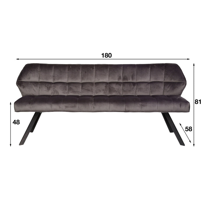 Davidi Design Raster Zand Bouclé Eetkamerbank 180 cm