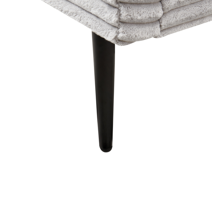 Beliani-FLAYAT -Tweepersoonsbed-Lichtgrijs-140 x 200 cm-Corduroy