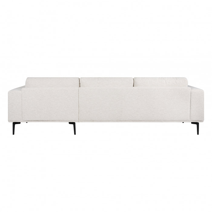 Hoekbank Fame - Beige - Textiel - 289x85x159cm (BxHxD)