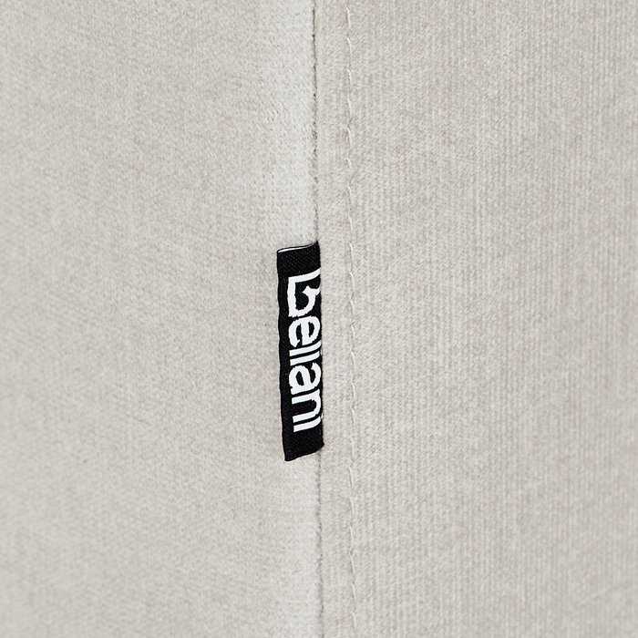 Beliani - BYSKE - Driezitsbank - Lichtbeige - Polyester