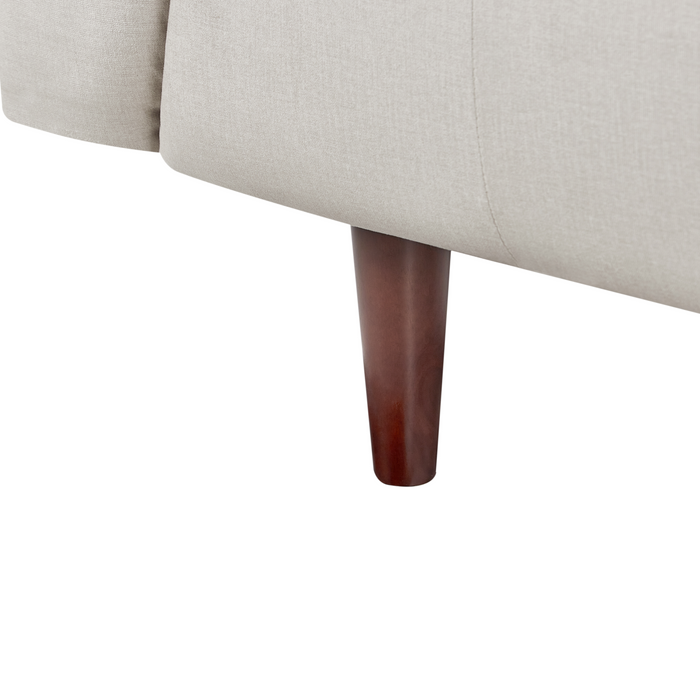 Beliani - BYSKE - Driezitsbank - Lichtbeige - Polyester