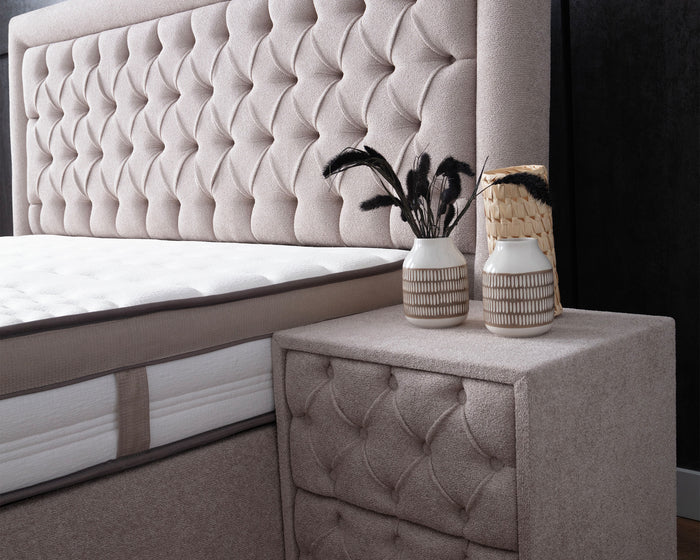 SKYBEDD ® Oxybedd Boxspring met Opbergruimte en Matras