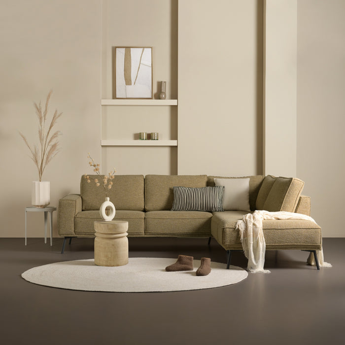 Hoekbank Alford - Geel - Textiel - 260x85x208cm (BxHxD)