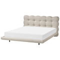 Beliani-SOULISSE-Tweepersoonsbed-Beige-160 x 200 cm-Polyester