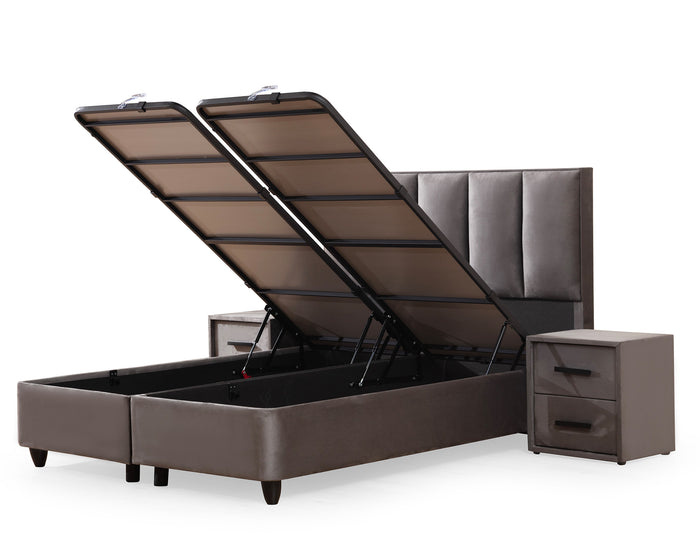 SKYBEDD ® Birdybedd Boxspring met Opbergruimte en Matras