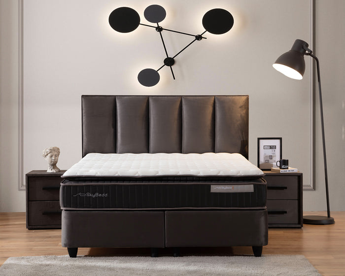 SKYBEDD ® Birdybedd Boxspring met Opbergruimte en Matras