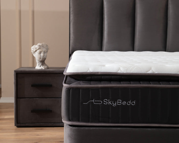 SKYBEDD ® Birdybedd Boxspring met Opbergruimte en Matras