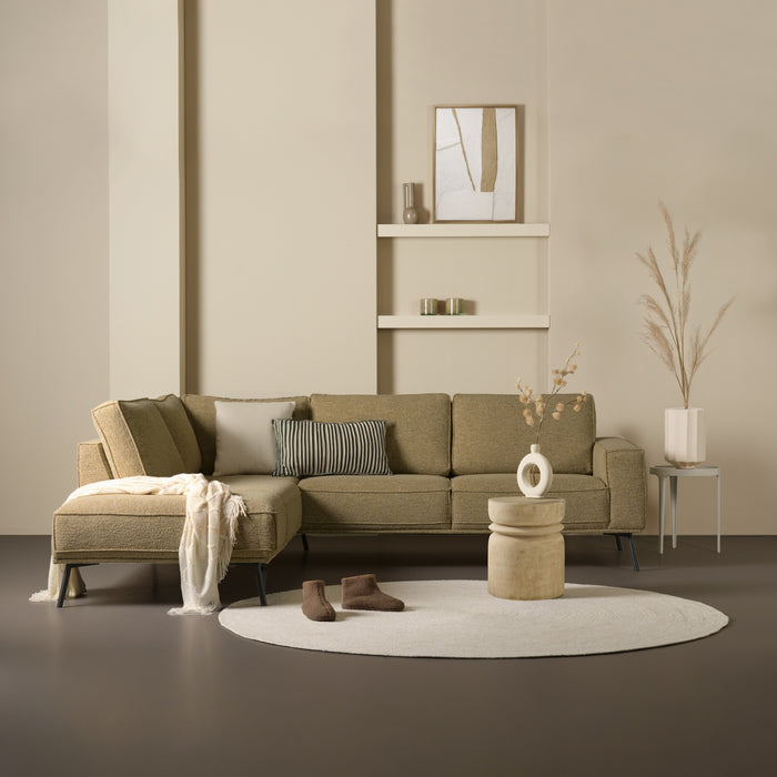 Hoekbank Alford - Oker - Textiel - 260x85x208cm (BxHxD)