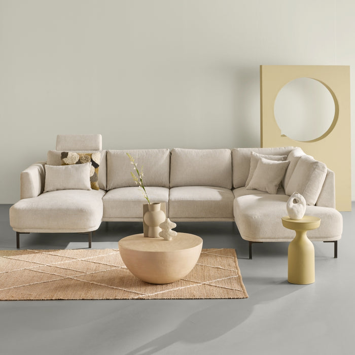 Hoofdsteun Andelst - Beige - Textiel - 53x57x20cm (BxHxD)